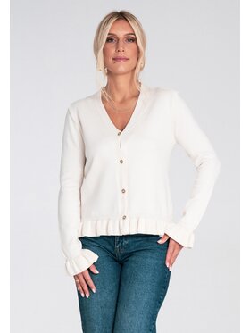FIGL FIGL Kardigán M1247 Biela Regular Fit