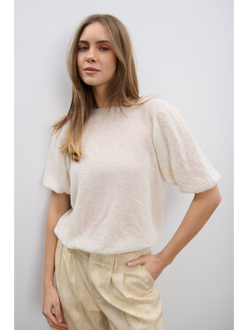 Fobya Fobya Sweter F1997 Écru Basic Fit