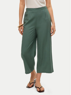 Vero Moda Vero Moda Kalhoty culottes Mymilo 10321626 Tmavě zelená Regular Fit
