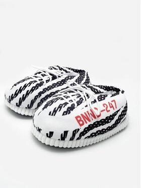 Urban Socks Urban Socks Kapcie Pluszowe jak buty Czarne Białe Urban BNND-247 36-45 Biały