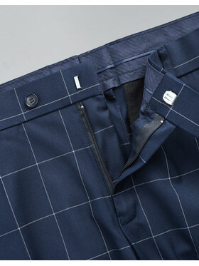 Borgio Borgio Spodnie garniturowe gallipoli Granatowy Slim Fit