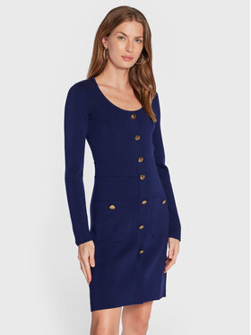 Luisa Spagnoli Luisa Spagnoli Pletena obleka Monolite 0576603 Modra Regular Fit