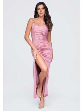 Ombre Ombre Sukienka wieczorowa LA-OM-DLR389 Różowy Slim Fit
