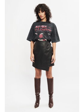 BENU BENU T-Shirt Snake Czarny Oversize