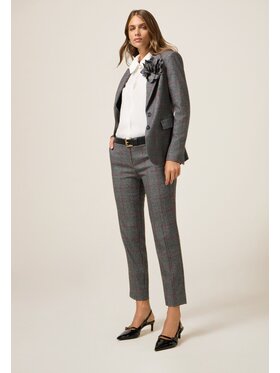 Oltre Oltre Spodnie materiałowe P030R108846N0Z3 Szary Regular Fit