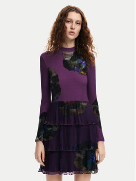 Desigual Desigual Kleid für den Alltag Pansee Lacroix 24WWVK34 Violett Regular Fit