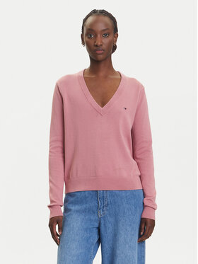 Tommy Jeans Tommy Jeans Sveter Essential DW0DW19888 Ružová Regular Fit
