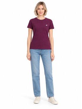 4F 4F T-Shirt 4FWAW26TTSHF3500-60S Czerwony Slim Fit