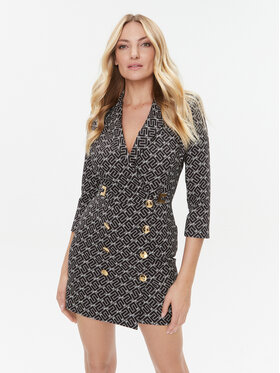 Elisabetta Franchi Elisabetta Franchi Коктейлна рокля AB-383-36E2-V650 Черен Regular Fit