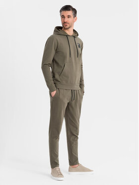 Ombre Ombre Komplet dresowy Z107 Khaki Regular Fit