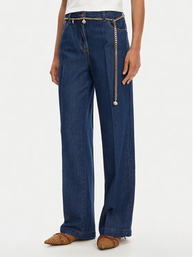 Please Please Teksad P3HUDINCBB Tumesinine Wide Leg