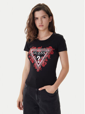 Guess Guess T-Shirt W6RI23 J1314 Czarny Regular Fit