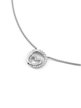 Guess Guess Naszyjnik JUBN05526JW Srebrny