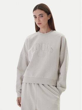 adidas adidas Bluza Cozy Holiday Graphic KA9950 Beżowy Loose Fit