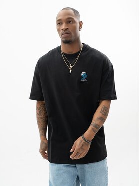 Smerfy Smerfy T-Shirt Szeroka luźna 131797 Czarny Oversize