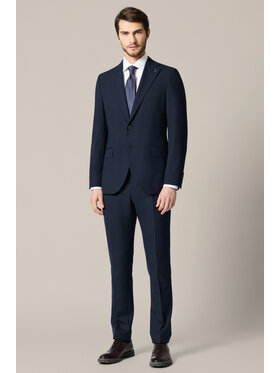 Lancerto Lancerto Garnitur Apricale GA073225000002 Granatowy Slim Fit