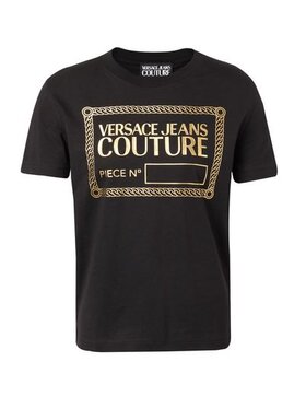 Versace Versace Tričko 72HAHT17 Čierna Regular Fit