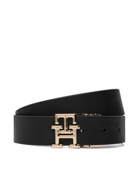 Tommy Hilfiger Tommy Hilfiger Ζώνη Th Logo Rev 3.0 Pebble AW0AW18691 Μαύρο