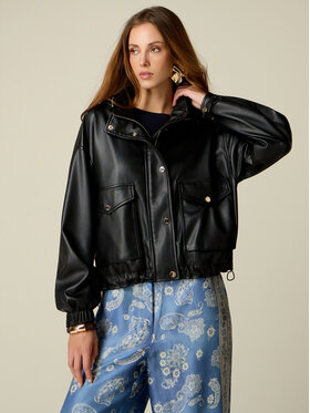 Oltre Oltre Giacca in similpelle R305J000336N033 Nero Over Fit