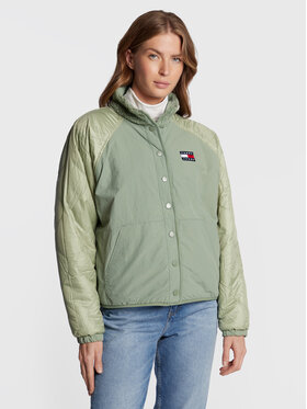 Tommy Jeans Tommy Jeans Демісезонна куртка Tjw Reversible Sherpa DW0DW13747 Зелений Regular Fit