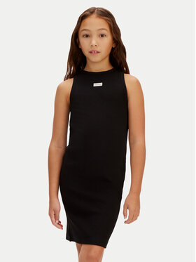 Calvin Klein Jeans Calvin Klein Jeans Poletna obleka LVCKSJH07G Črna Slim Fit