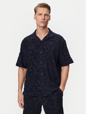 BOSS BOSS Polokošile Flower 50559204 Tmavomodrá Regular Fit
