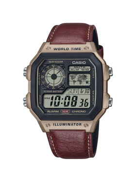 Casio Casio Hodinky AE-1200WHL-5AVEF Hnedá
