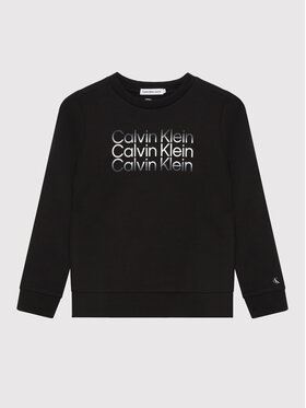 Calvin Klein Jeans Calvin Klein Jeans Majica dugih rukava Logo IB0IB01163 Crna Regular Fit