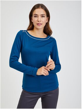 Orsay Orsay T-Shirt 180192540000__M Granatowy Regular Fit