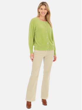 Red Button Red Button Kardigan Fluffy Zielony Regular Fit