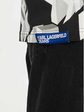 Karl Lagerfeld Jeans Majica 241D1701 Siva Relaxed Fit