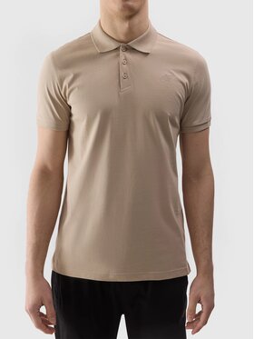 4F 4F Polokošeľa 4FWSS24TPTSM129-83S Hnedá Regular Fit