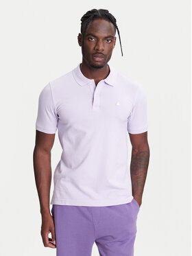 United Colors Of Benetton United Colors Of Benetton Polokošeľa 3WG9U301Z Fialová Slim Fit