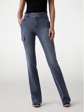 Guess Guess Jeansy 176417 Szary Flared Fit