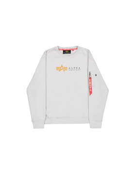 Alpha Industries Alpha Industries Mikina Alpha Label Sweatshirt Šedá Regular Fit