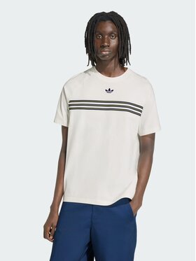 adidas adidas T-Shirt CHEST STRIPES Biały Regular Fit
