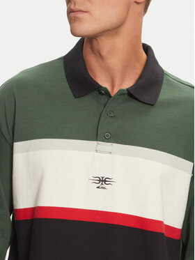 Quiksilver Polo Majica Mercury Rugby AQYKT03125 Zelena Loose Fit