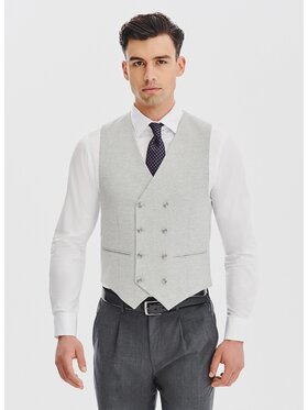 Pako Lorente Pako Lorente Kamizelka garniturowa P25WF-8X-004 Szary Slim Fit