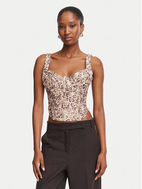 Bardot Bardot Marškinėliai Carolina  60423TB Šviesiai ruda Slim Fit