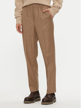 Weekend Max Mara Weekend Max Mara Hlače iz tkanine Hateley 2425136052 Bež Regular Fit