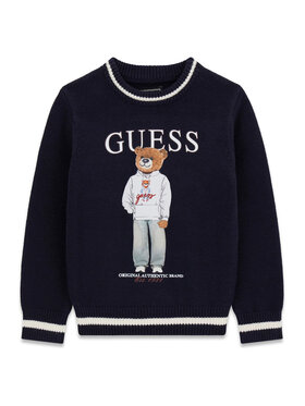 Guess Guess Pulover N6YR06 Z0903 Mornarsko modra Regular Fit