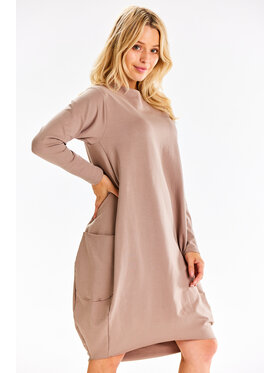 Infinite You Infinite You Úpletové šaty M329 Hnedá Basic Fit