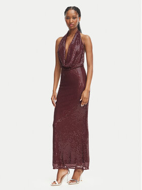Bardot Bardot Cocktail obleka Nola 59814DB2 Bordo rdeča Slim Fit