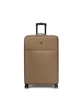 Guess Guess Duża Twarda Walizka Vezzola Travel TMVZLS P3303 Brązowy