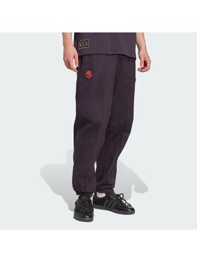 adidas adidas Spodnie materiałowe 157293 Fioletowy Loose Fit