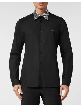 PHILIPP PLEIN PHILIPP PLEIN Koszula 20695 Czarny Fitted Fit