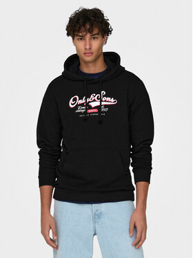 Only & Sons Only & Sons Bluza Lenny 22028594 Czarny Regular Fit