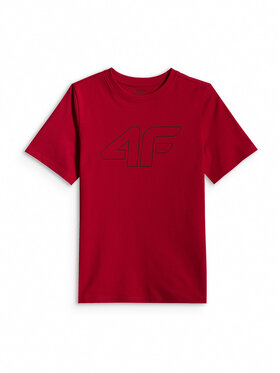 4F 4F T-shirt BASIC+ Rosso Regular Fit