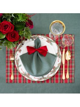 Roseberry Home Roseberry Home Podkładka na stół Red Tartan Czerwony