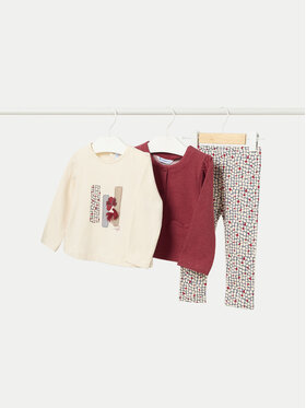 Mayoral Mayoral Set Sweatshirt, Bluse und Leggings 2709 Rot Regular Fit